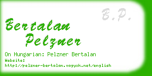 bertalan pelzner business card
